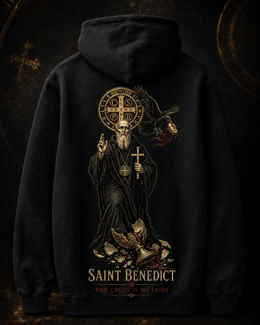 St. Benedict — The Cross Is My Light Hoodie