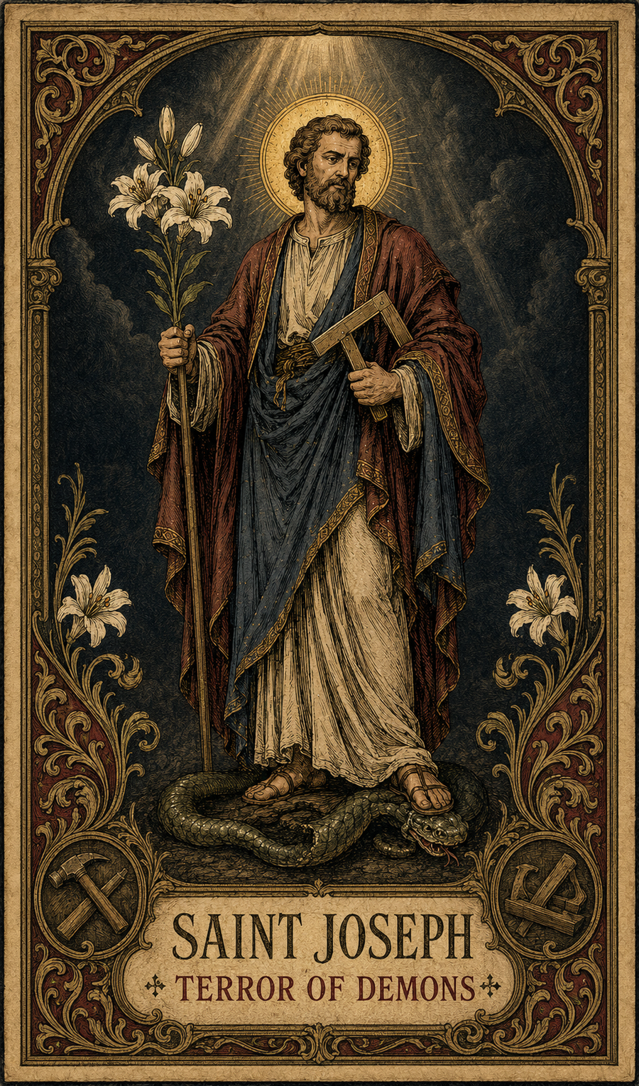 St. Joseph Prayer Card — Terror of Demons