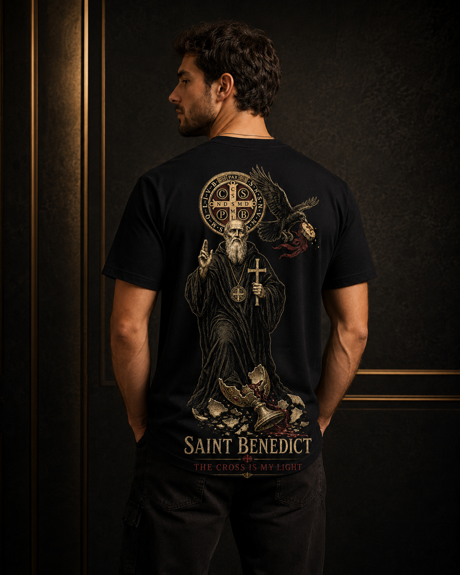 St. Benedict — The Cross Is My Light T-Shirt