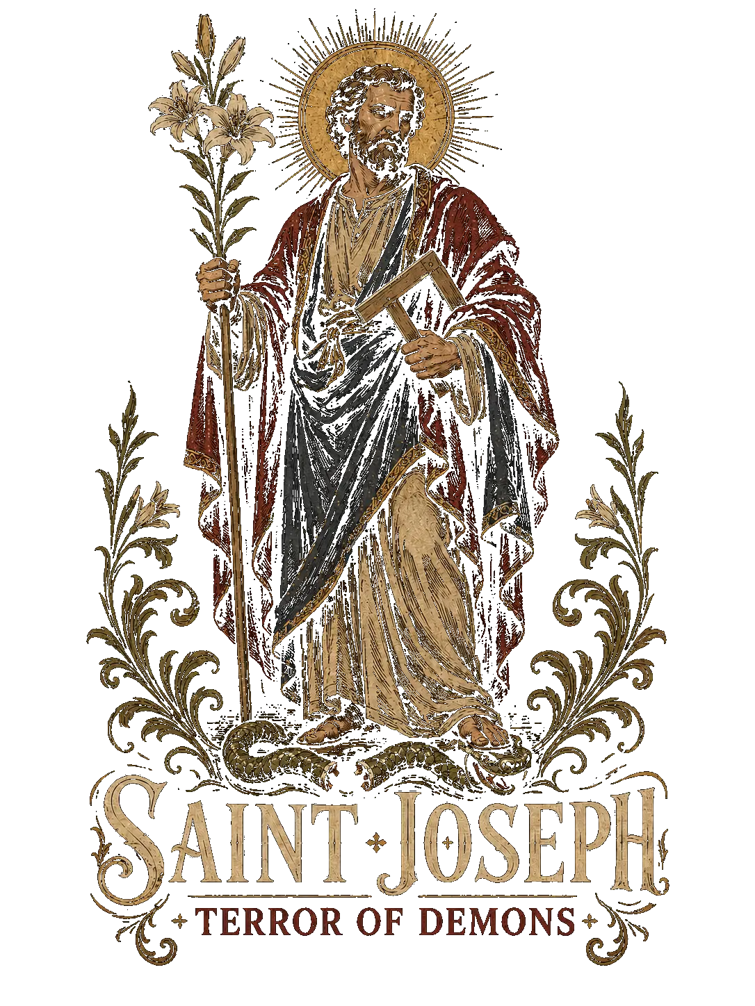 Saint Joseph apparel artwork