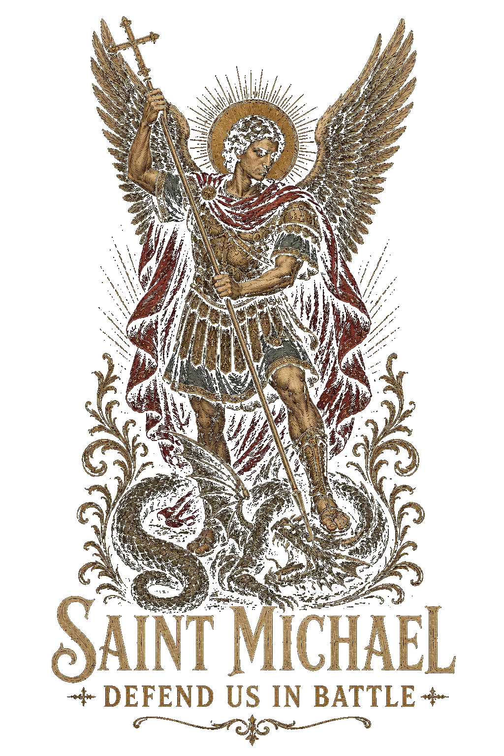 Saint Michael the Archangel sacred apparel artwork